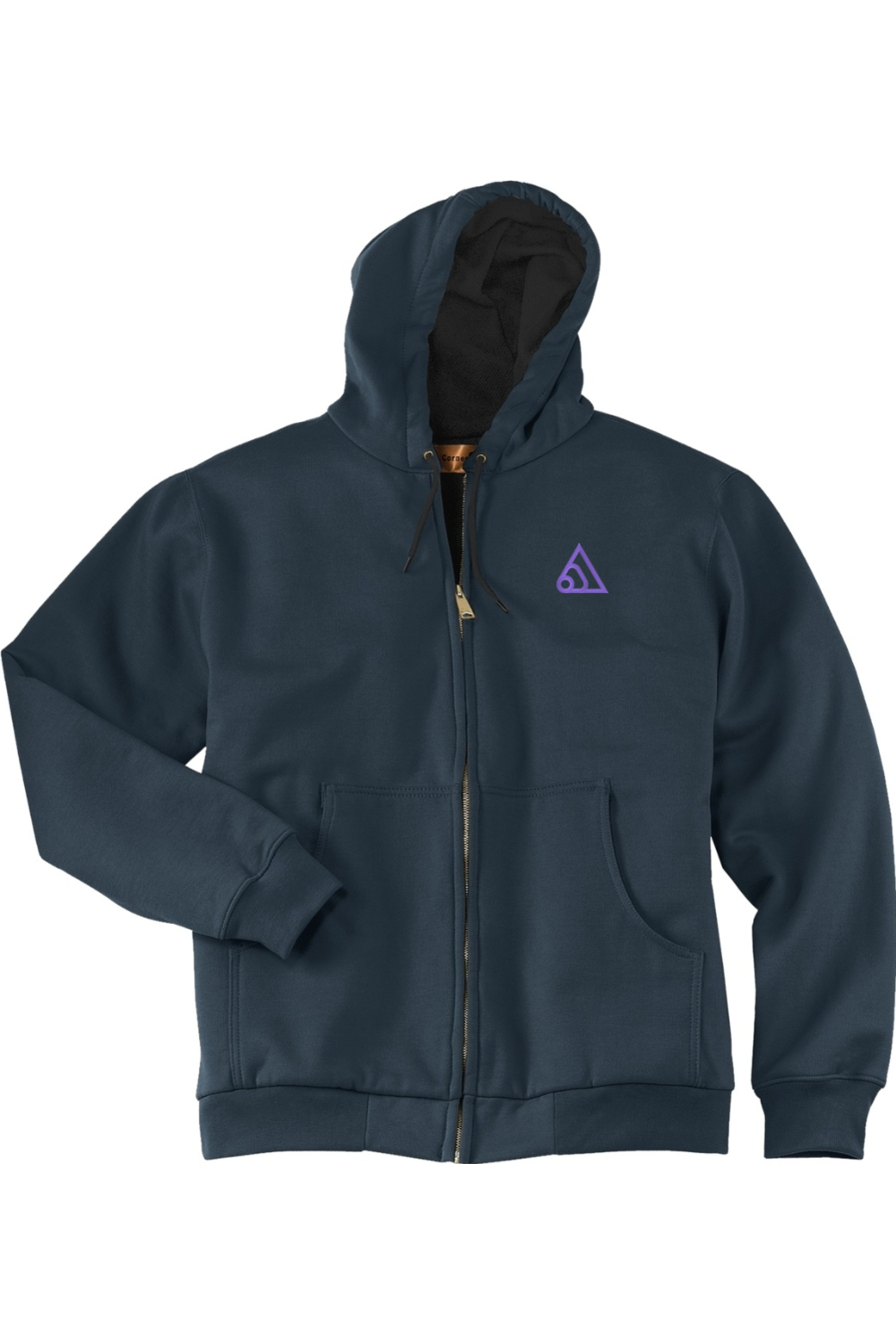 Men's Full-Zip Hooded Sweatshirt with Thermal Lining - Image 3